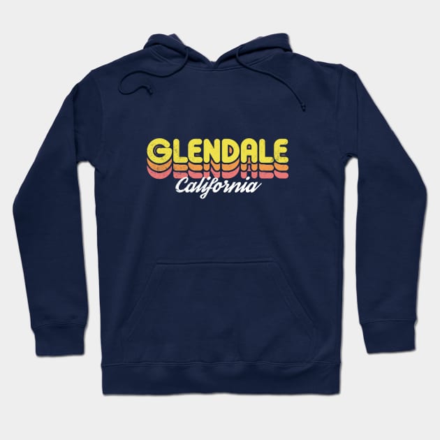 Retro Glendale California Hoodie by rojakdesigns